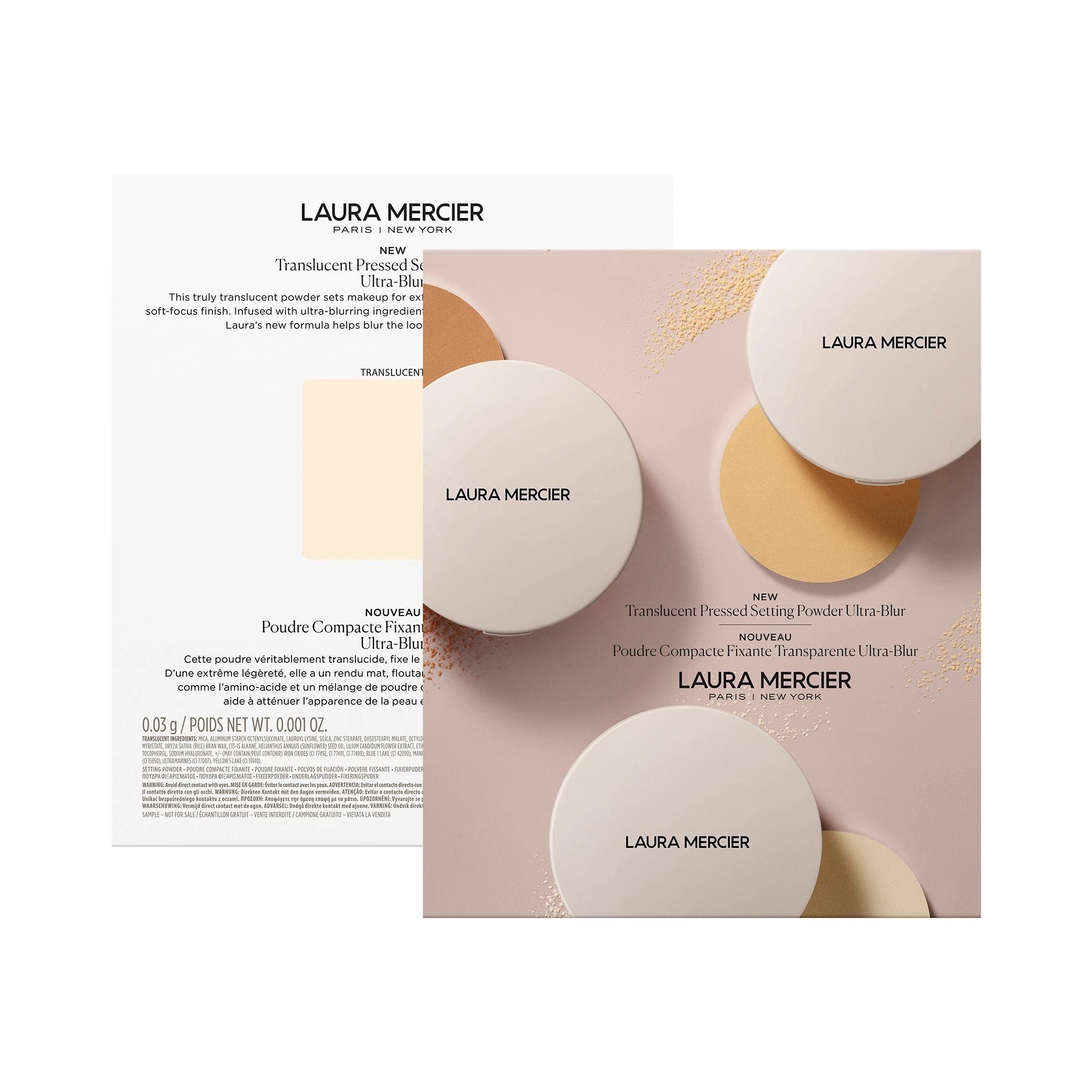 New! Translucent Pressed Setting Powder Ultra-Blur Packette Sample in Translucent View 1